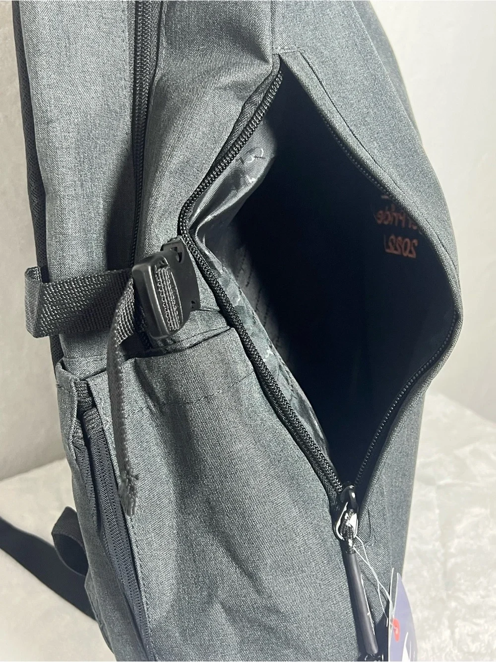 New CHAMPION Charcoal Gray Laptop Backpack w/ “RIT Tiger Pride 2022” Embroidery